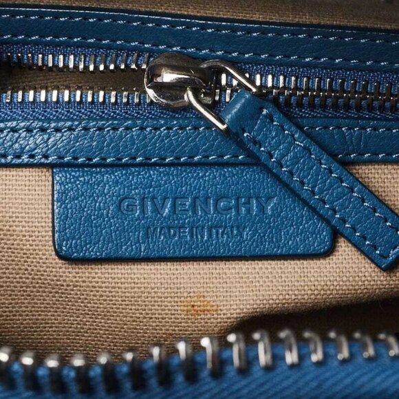Givenchy Blue Sugar Goatskin Leather Mini Antigona Bag - Picture 9 of 11